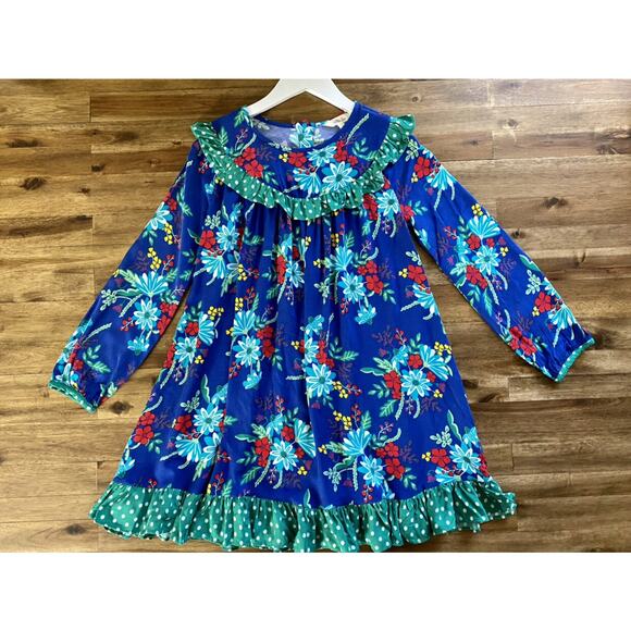 Matilda Jane Choose Your Own Path Blue Green Floral Merry & Bright Dress 10 - Picture 2 of 10